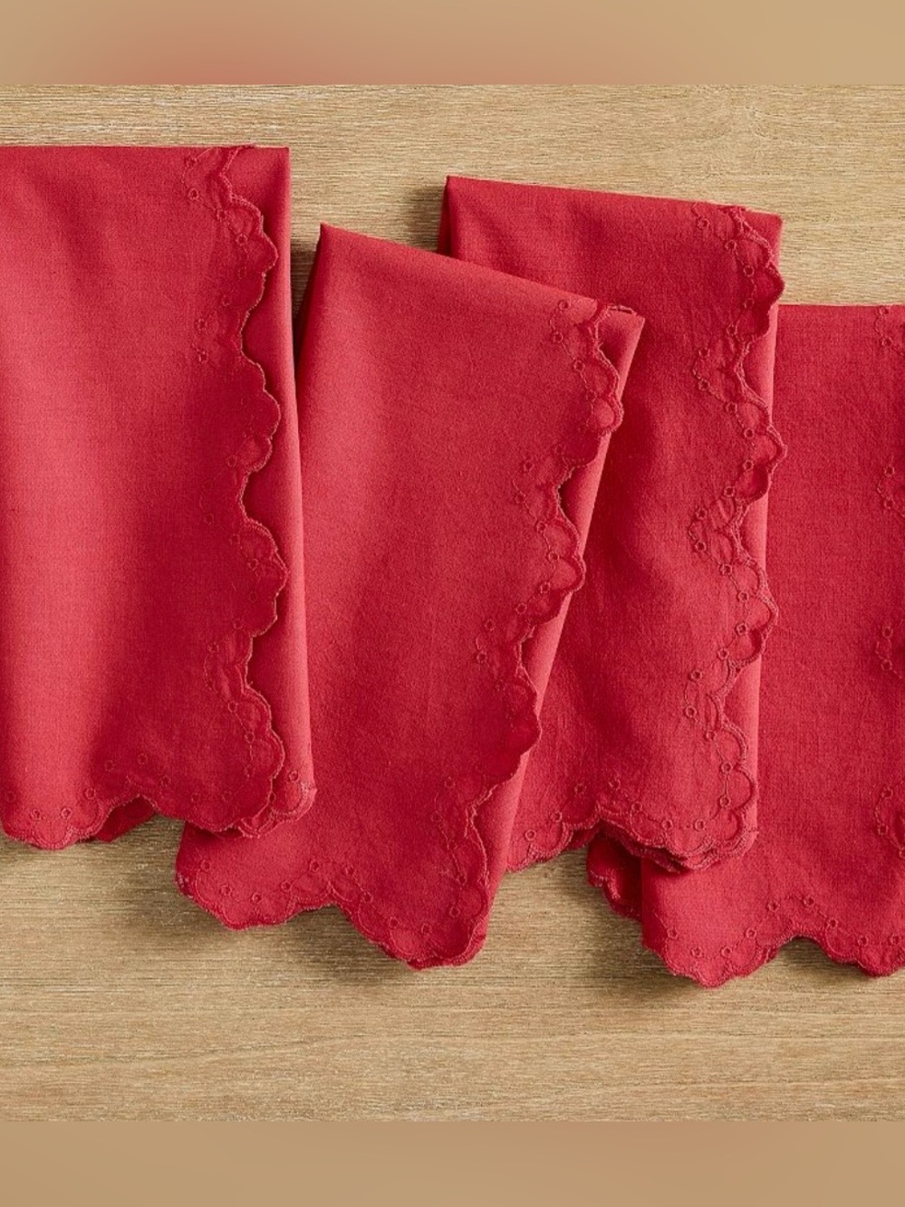 Pottery Barn “Eyelet” Cotton Napkins